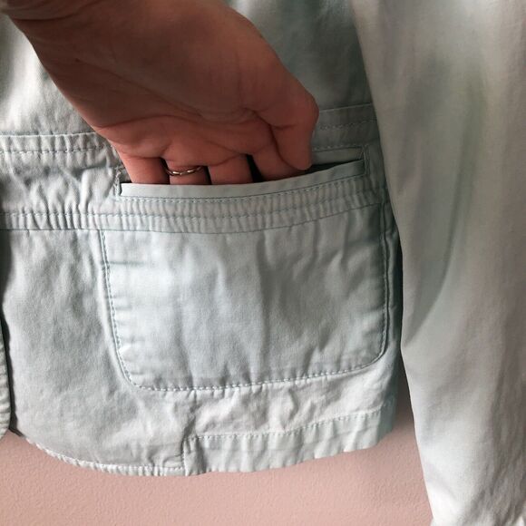 Talbots Jacket Womens 6 Petite Button Front Pastel Spring Layering Cotton Casual - Picture 6 of 15